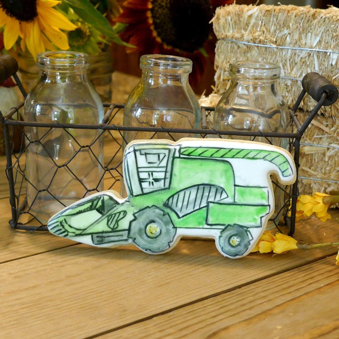 Farm Combine Harvester Cookie Cutter, Premium Food-Grade Stainless Steel, Dishwasher Safe