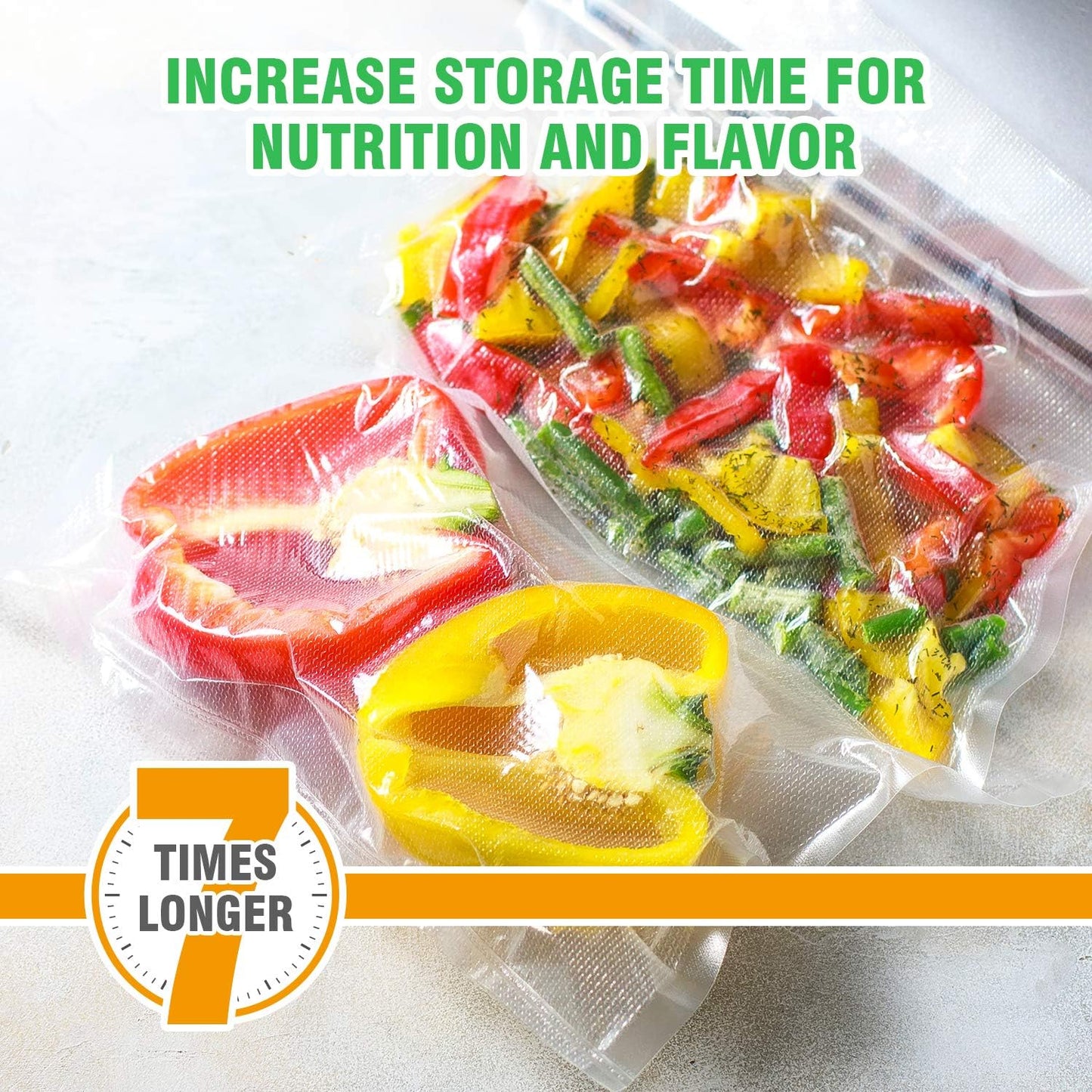 KOIOS Vacuum Sealer Bags for Food Vacuum Sealer Bags Rolls,8" x 16' Food Vacuum Rolls, Non-BPA Vacuum StorageBags for Food or Sous Vide, Seal a Meal, Heavy Duty (2 Rolls)