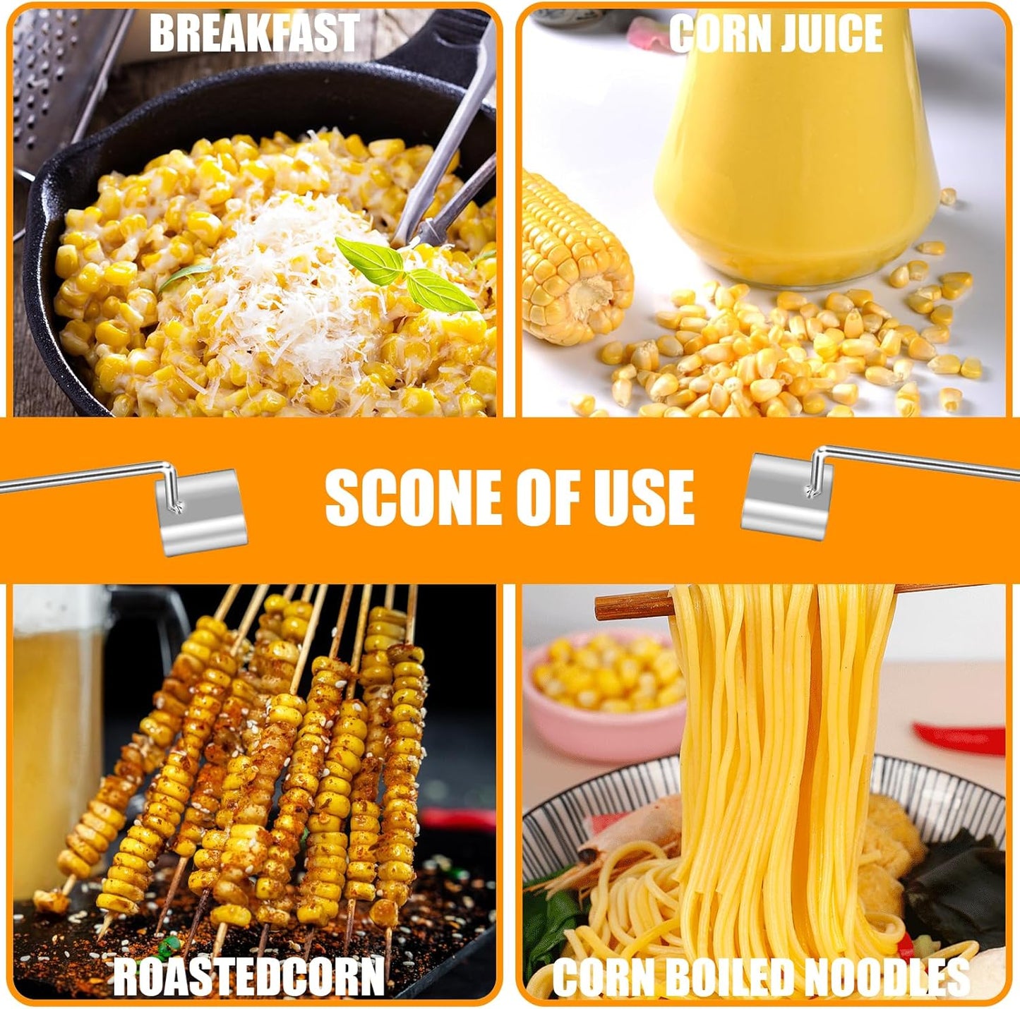 3Pcs Corn Peeler Set, Stainless Steel Corn Peeler, Stripper Tool And Corn Holder, Corn Stripping Tool For Corn On The Cob, Easy Cob Cutter And Remover