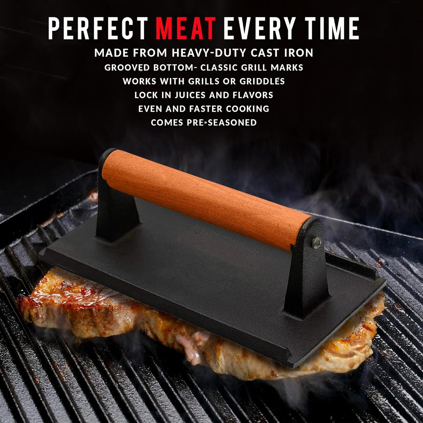 Eggssentials Griddle Breakfast Kit Compatible with Blackstone Griddle, Pancake Batter Dispenser, Bacon Press, 4 Egg Rings & Stainless Steel Spatula - Best for Indoor-Outdoor Cooking.