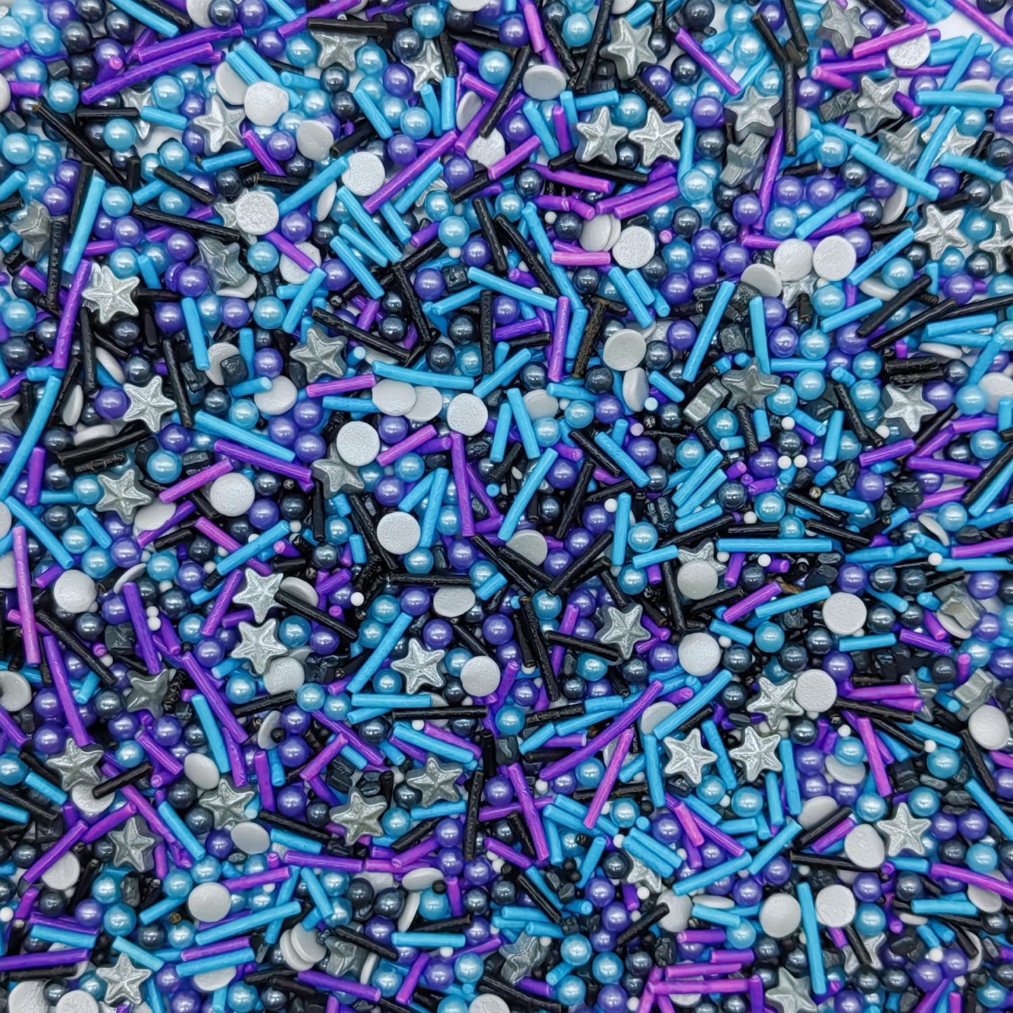 Black Series Sprinkles Candy Mix Size Edible Pearls Cake Decorations Cupcake Toppers Cookie Decorating Perfect for Wedding Party Valentine Halloween Christmas Supplies 4.58OZ