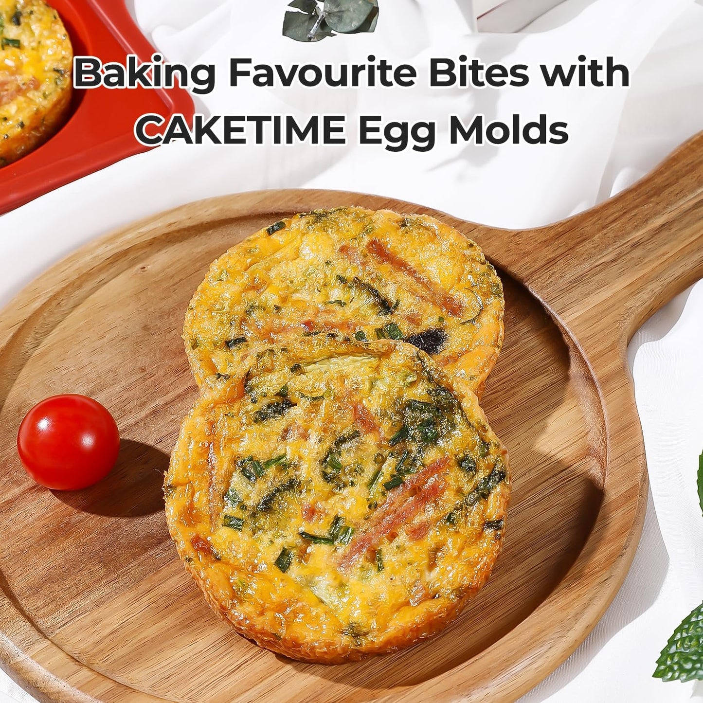 CAKETIME Muffin Top Pan Non Stick, 4 Inch Metal Frame Round Egg Baking Pan for Oven English Muffins, Whoopie Pies, Corn Bread, Egg Bites, Breakfast Sandwiches Tarts 3 Pack Brown