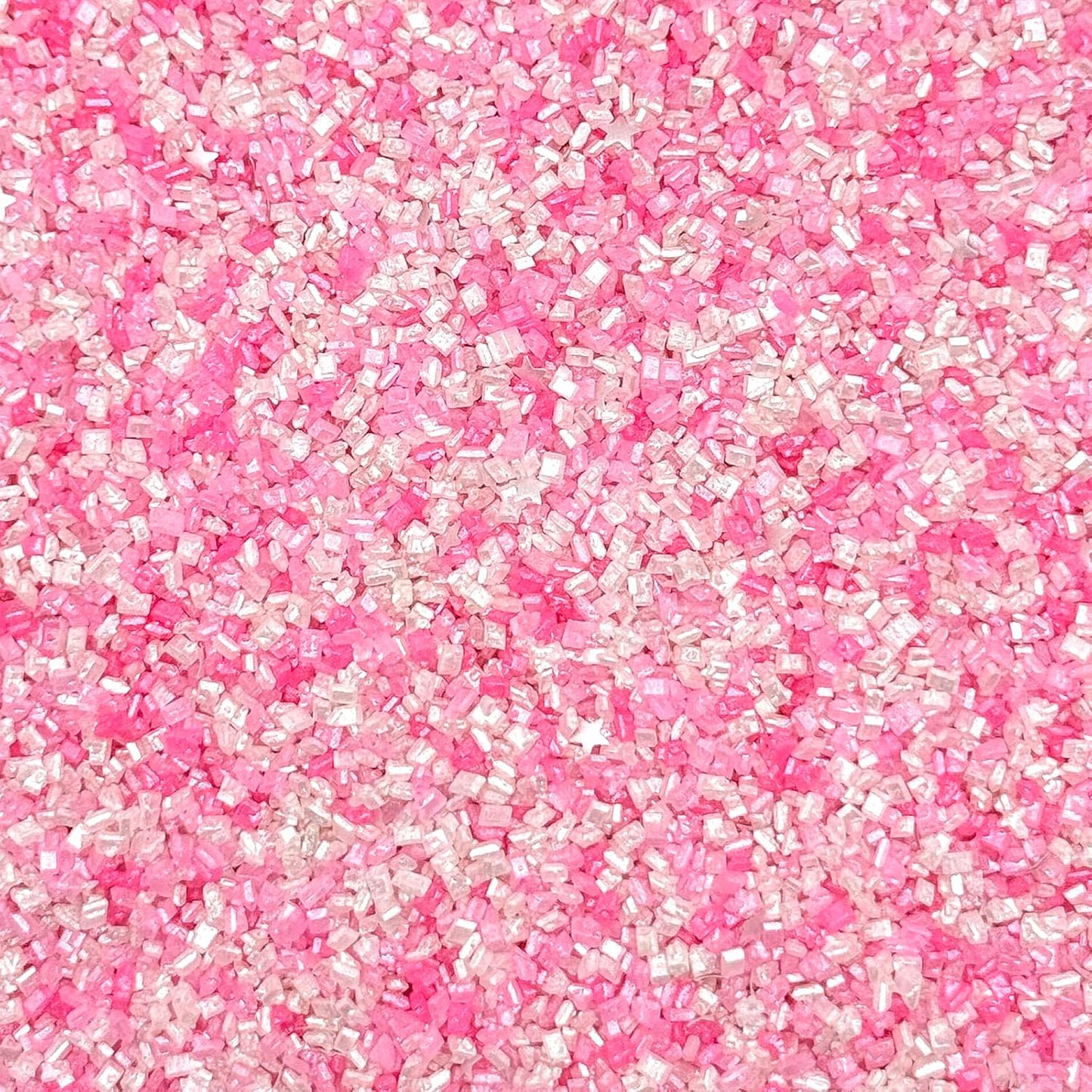 Fancy Sprinkles Fairy Floss Fancy Sugar Pearlescent, Sparkly Sugar Crystals, and Mini Edible Glitter Stars (4 OZ)