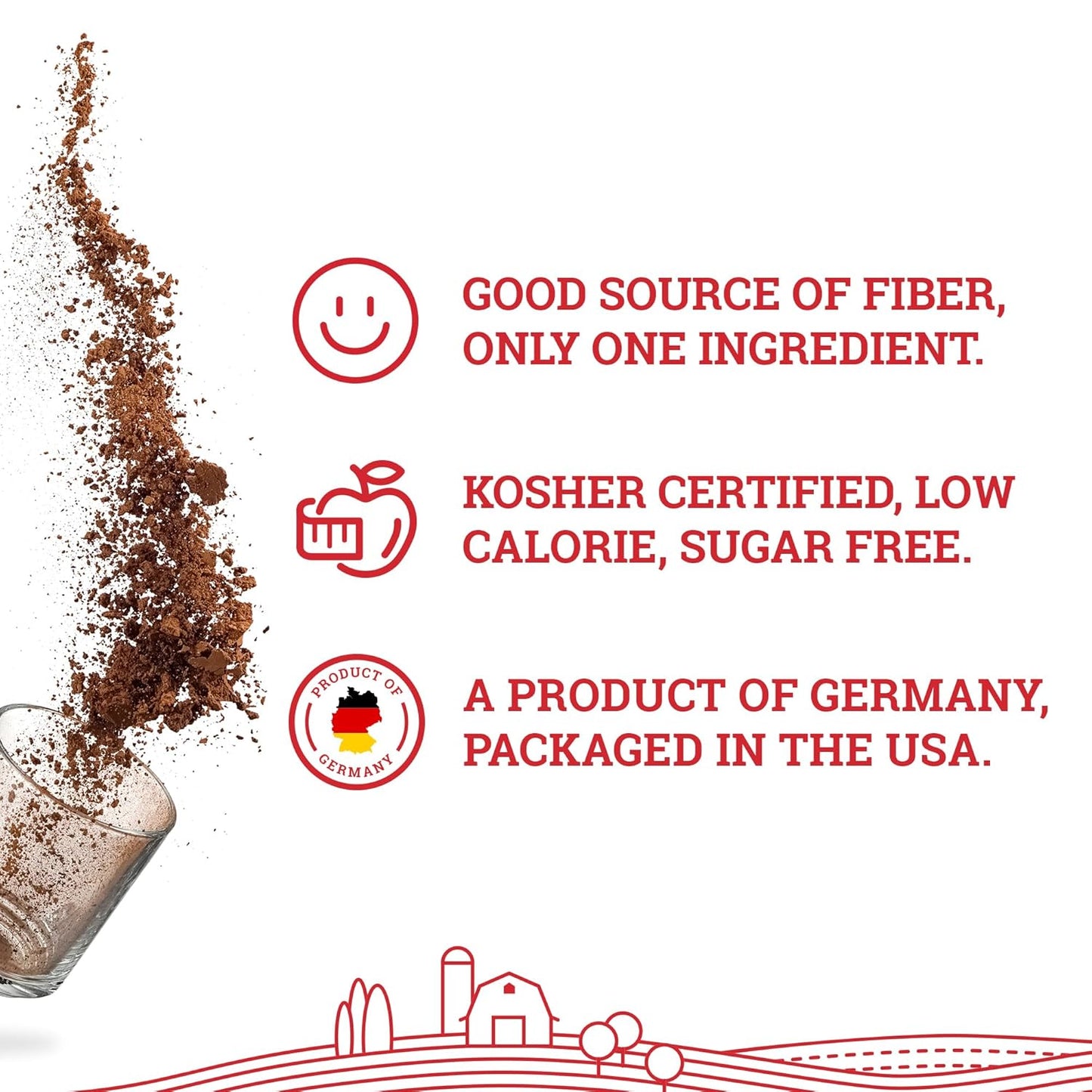 Hoosier Hill Farm Natural Cocoa Powder, 1LB (Pack of 1)