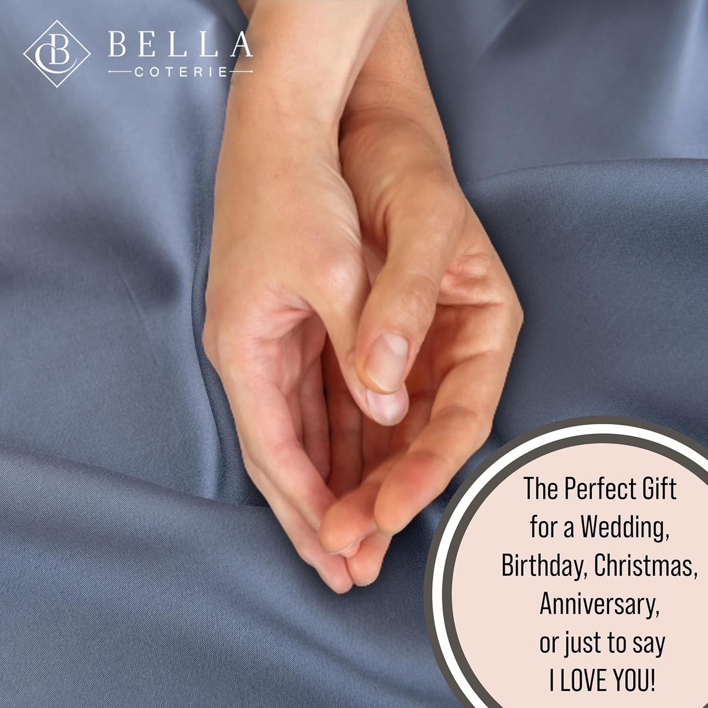 Bella Coterie Luxury Bamboo Viscose Twin Size Sheet Set | 100% Organically Grown | Ultra Soft | Cooling for Hot Sleepers | 18" Deep Pocket [Slate Blue]