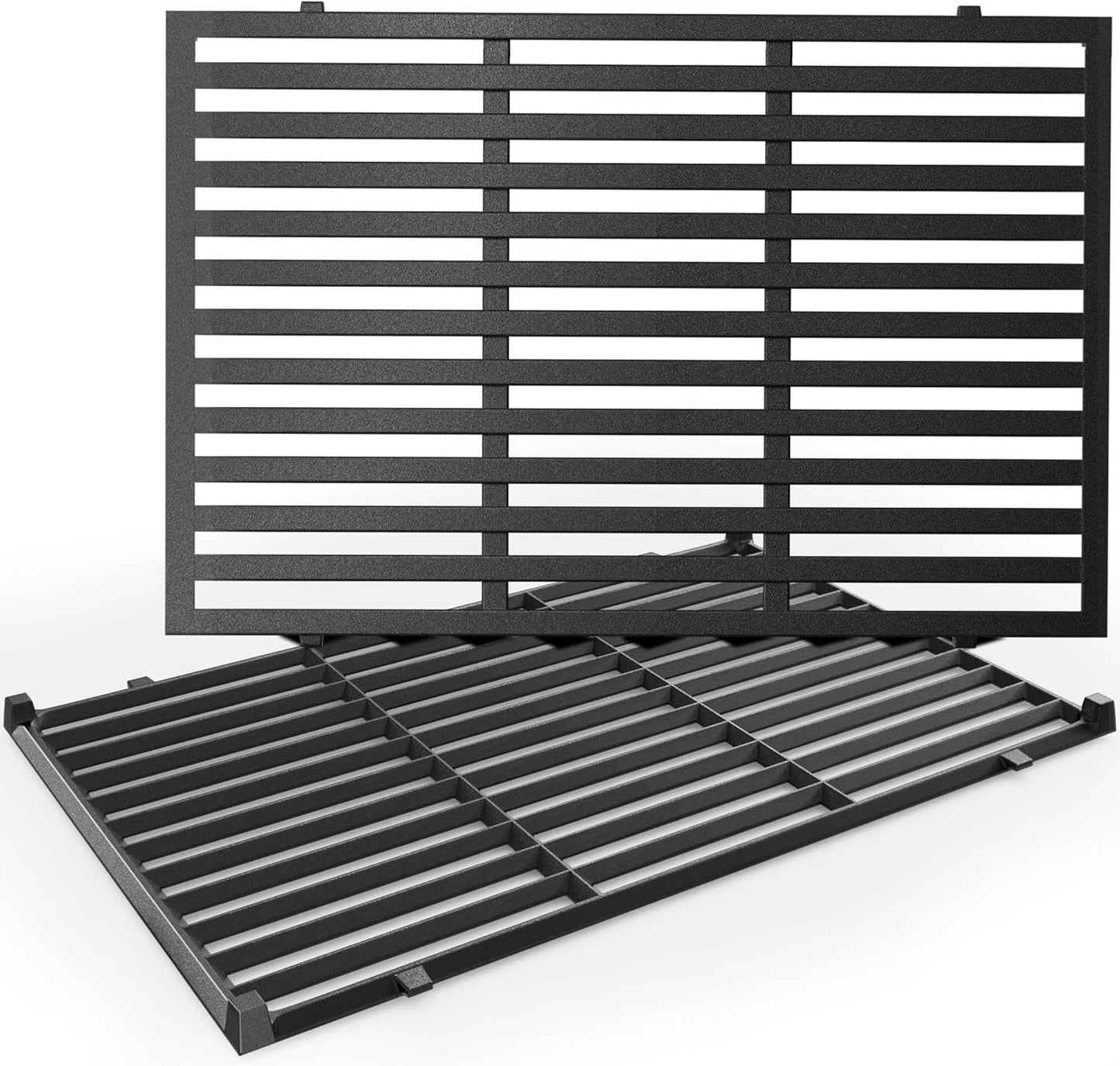 DELSbbq Cooking Grates for Weber Genesis 300 Series Genesis E310 E320 E330 S310 S320 S330 EP-310 EP-320 EP-330, Cast-Iron Grill Grates Replacement for Weber 7524/7528, 19.5" x 12.9", Set of 2