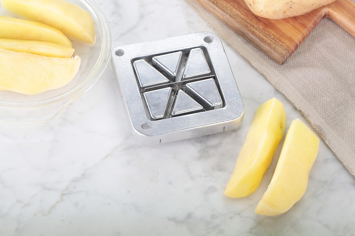 New Star Foodservice 37432 Commercial Restaurant 6-Wedge Blade Pusher Kit for French Fry Cutter, Metallic