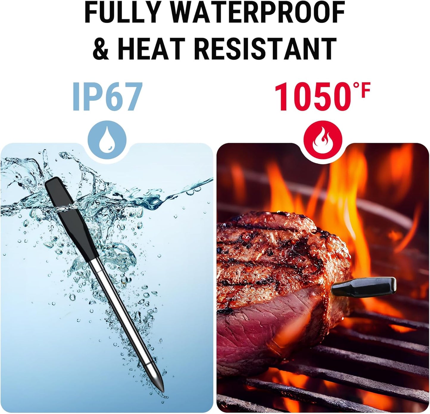 TempSpike Pro Wireless Meat Thermometer Meat Probe with Accurate Temperature Sensor