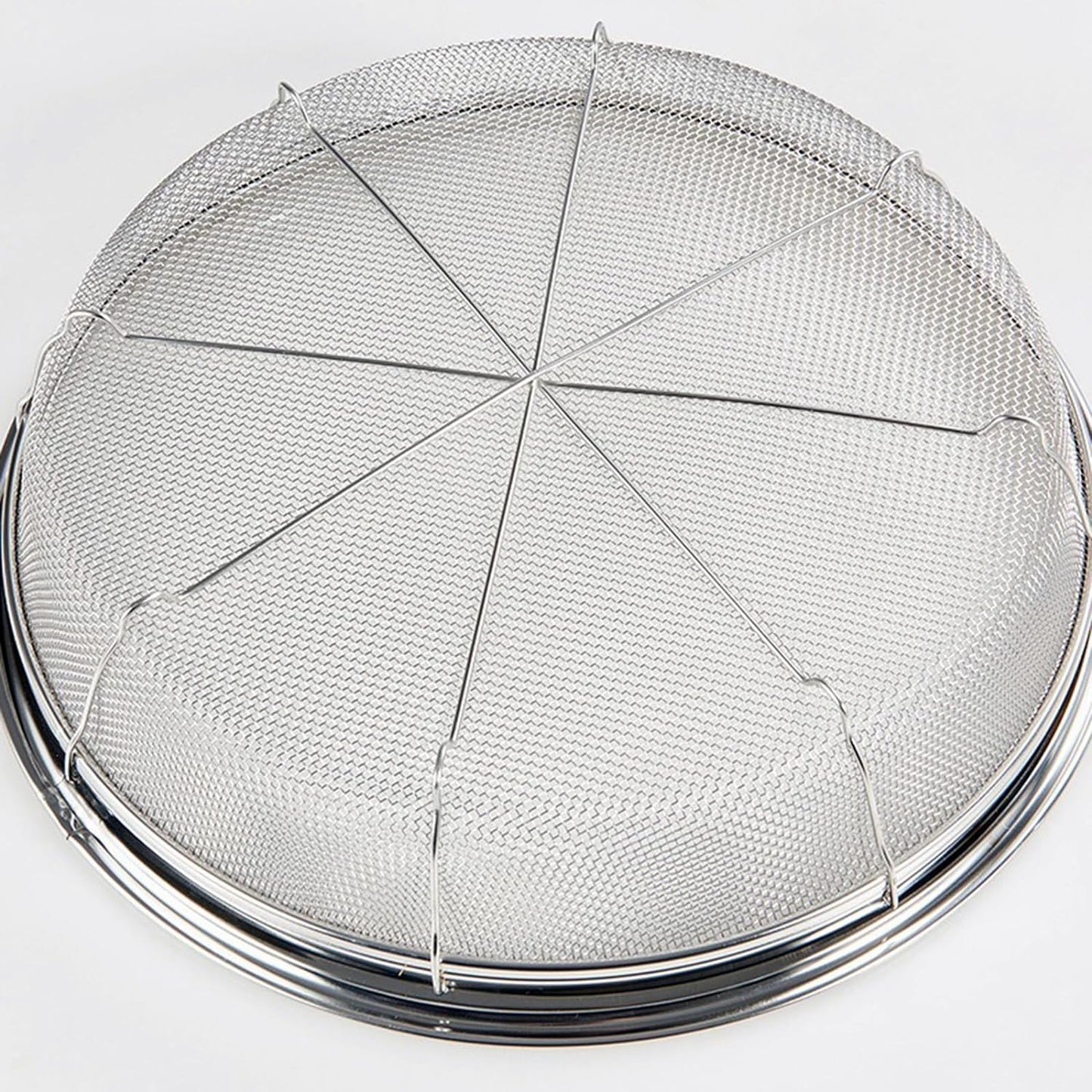 Fine Mesh Strainer for Kitchen, Stainless Steel Colander Bowl for Pasta, Rice, Fruit, Metal Net Baskets with Resting Base - Strain, Drain, Rinse （Diameter 11.02 inch）