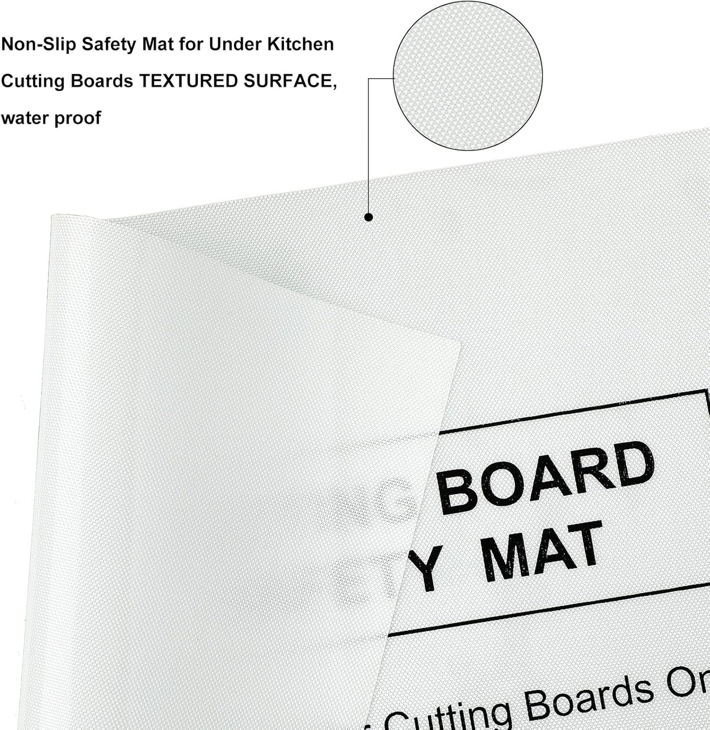 Haull 6 Pcs Non slip Cutting Board Mats Non Absorbent Safety Mat for Under Kitchen Cutting Boards, Dishwasher Safe, 16 x 10 Inches