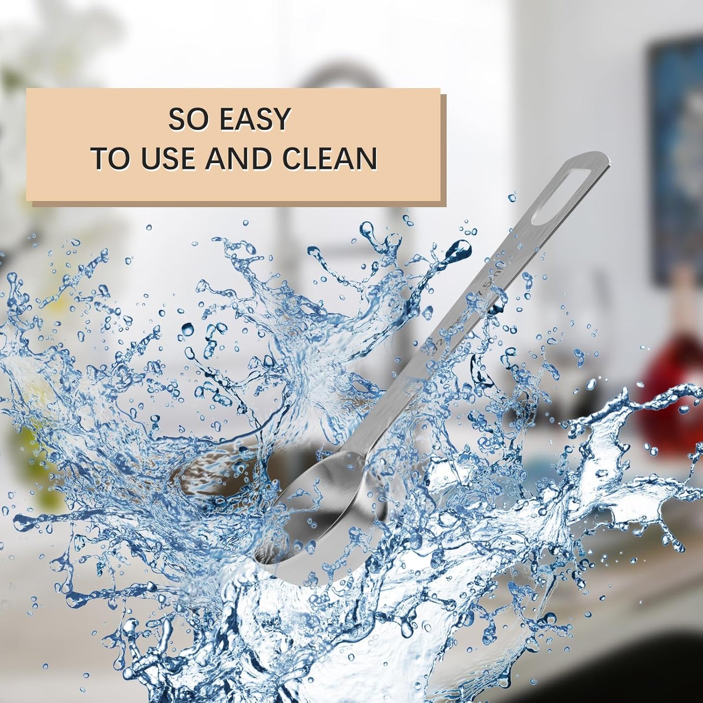 5PCS 2/3tbsp (2tsp, 10ml, 1/3oz) Single Measuring Spoon, Stainless Steel Individual Teaspoons Only