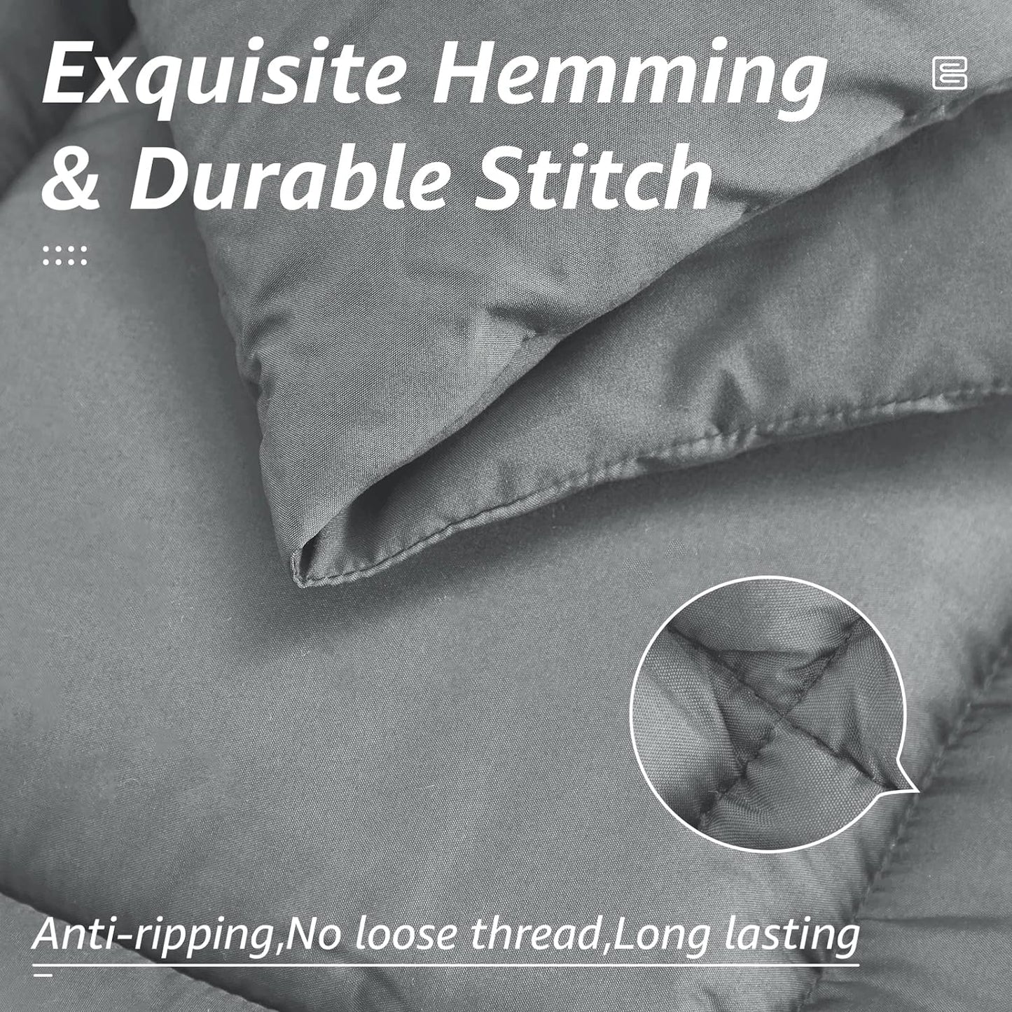 HYLEORY All Season California King Size Bed Comforter - Cooling Down Alternative Quilted Duvet Insert with Corner Tabs - Winter Warm - Machine Washable - Light Grey