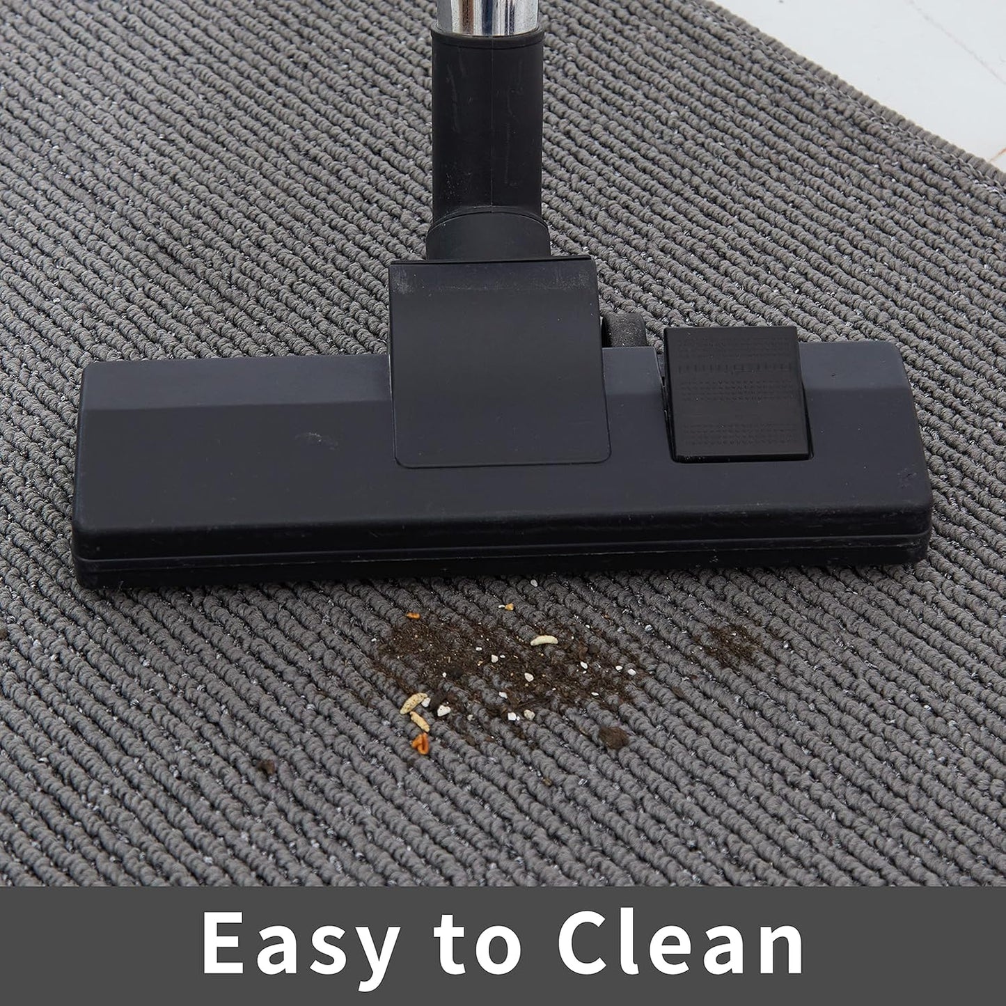 COSY HOMEER 24X60 Inch Kitchen Rug Mats Made of 100% Polypropylene Strip TPR Backing Soft Kitchen Mat Specialized in Anti Slippery and Machine Washable,for Kitchen, Floor Home,Office,Sink,Laundry,Grey