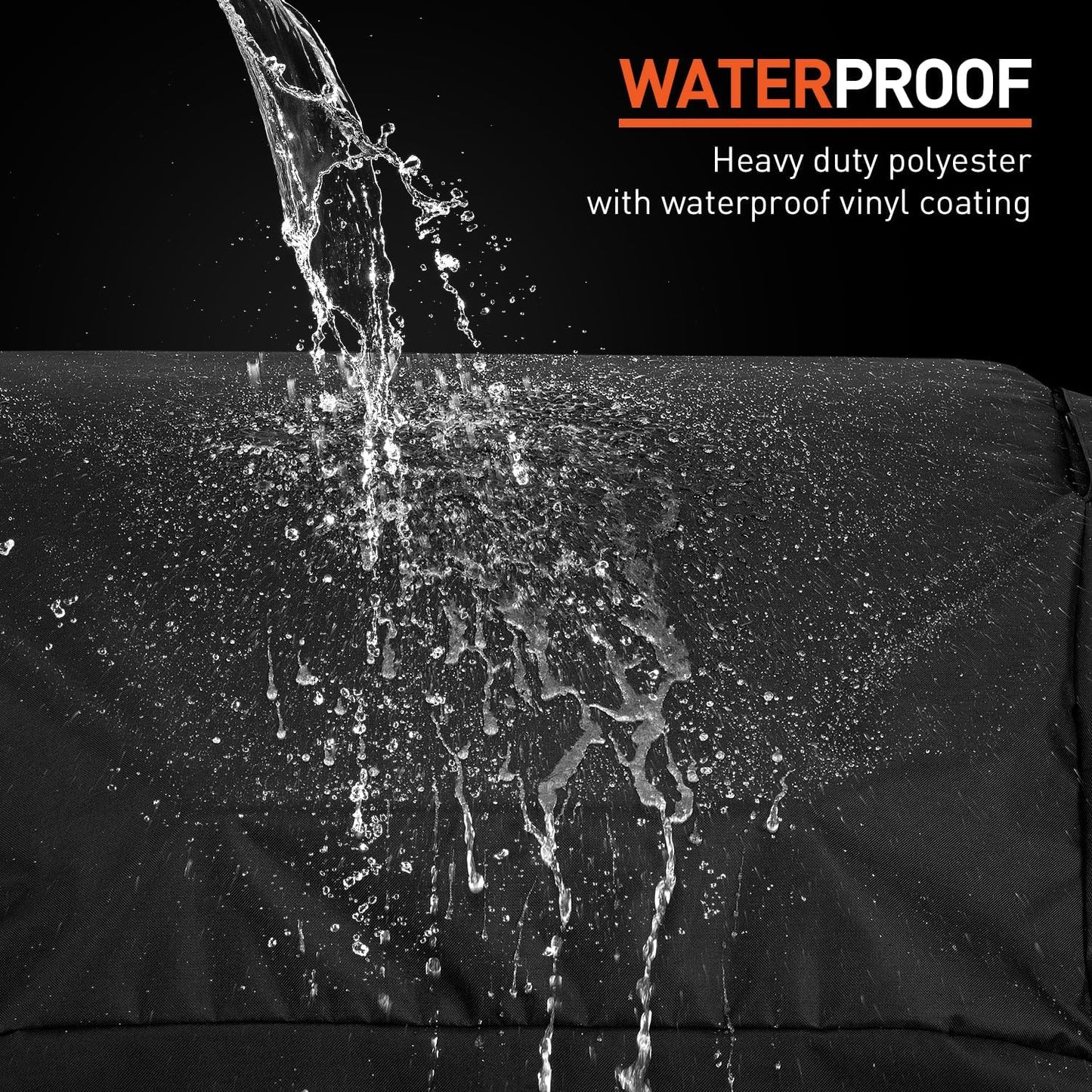 Grill Cover 64 Inch, Waterproof Heavy Duty Gas BBQ Grill Cover with Handles, Solid and Fade Resistant Compatible with Weber Charbroil Nexgrill Napoleon