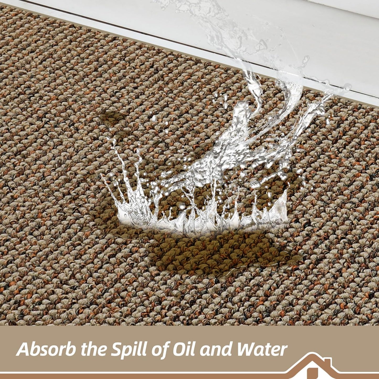 BEQHAUSE Kitchen Rugs and Mats 2PCS, Non-Slip Kitchen Mats for Floor, Absorbent and Stain Resistant Kitchen Runner, Machine Washable Rugs for Kitchen, Laundry & Sink, 20"x32"+20"x48", Taupe