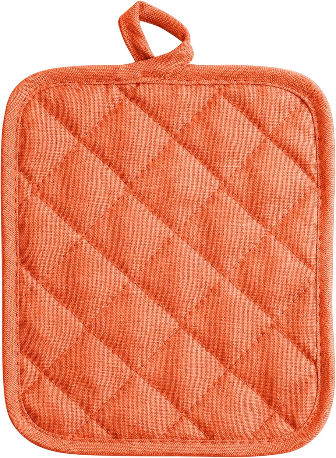 American Linen Pot Holders, Hot Pads, Table Pads for Kitchen and Dining Table, Non Slip Heat Resistant Hot Pot Holder (Coral, 4 Pack)