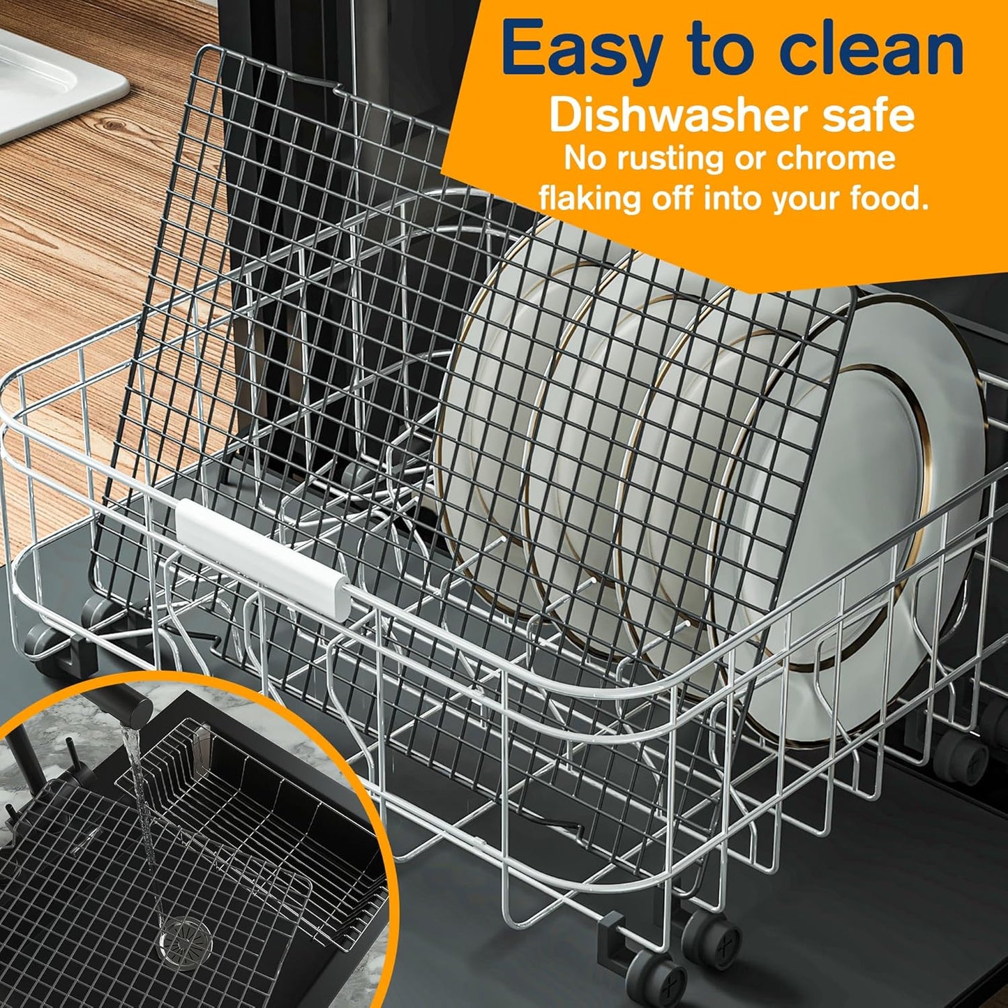 2PCS Cooling Racks for Cooking and Baking -11.65''x16.85''Heavy Duty Stainless Steel Wire Rack for Baking, Grilling, Roasting - Oven & Dishwasher Safe - Fits Half Sheet Pan（Black）