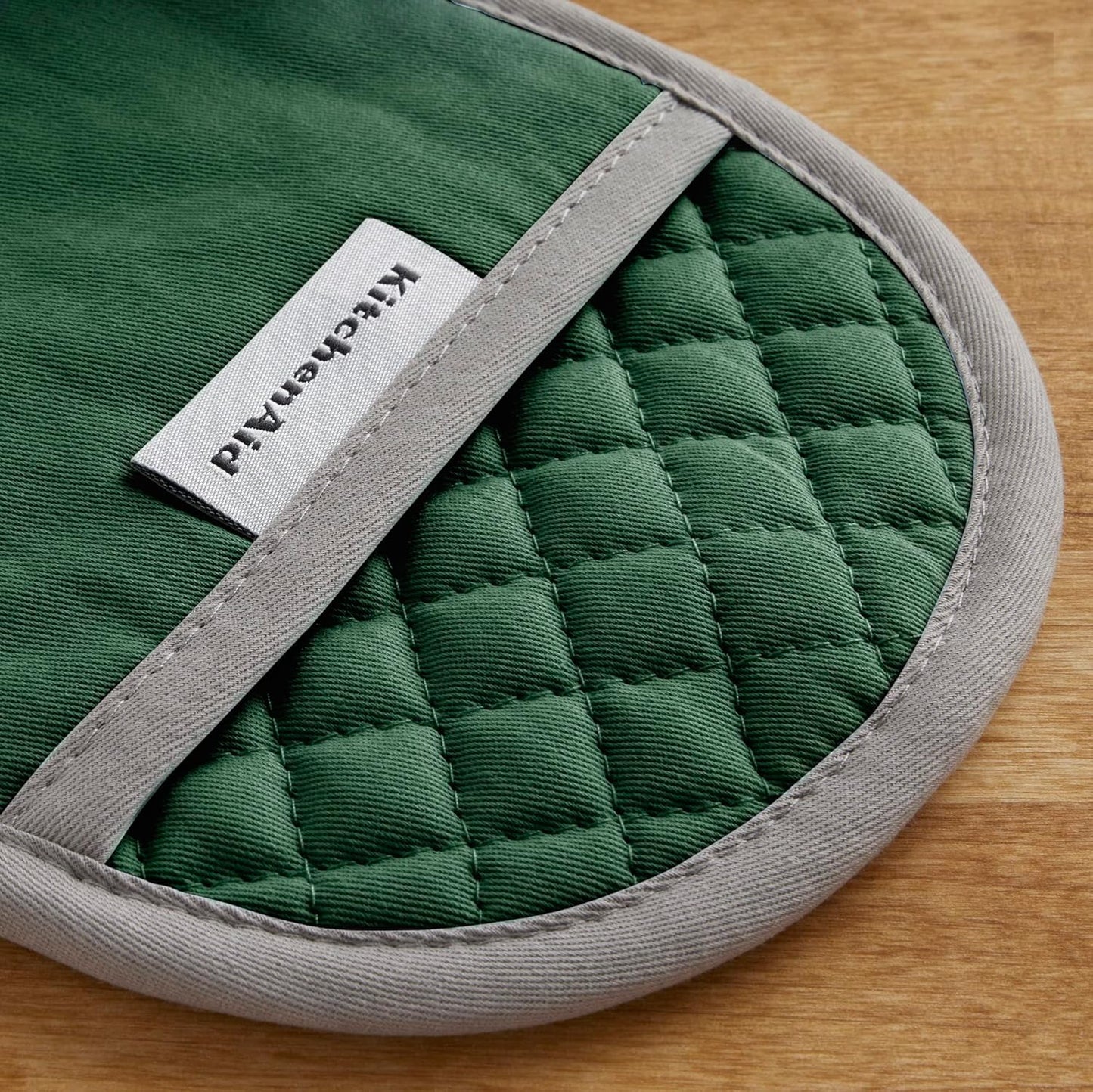 KitchenAid Asteroid Pot Holder 2-Pack Set, Pebbled Palm Green, 6.5"x10"