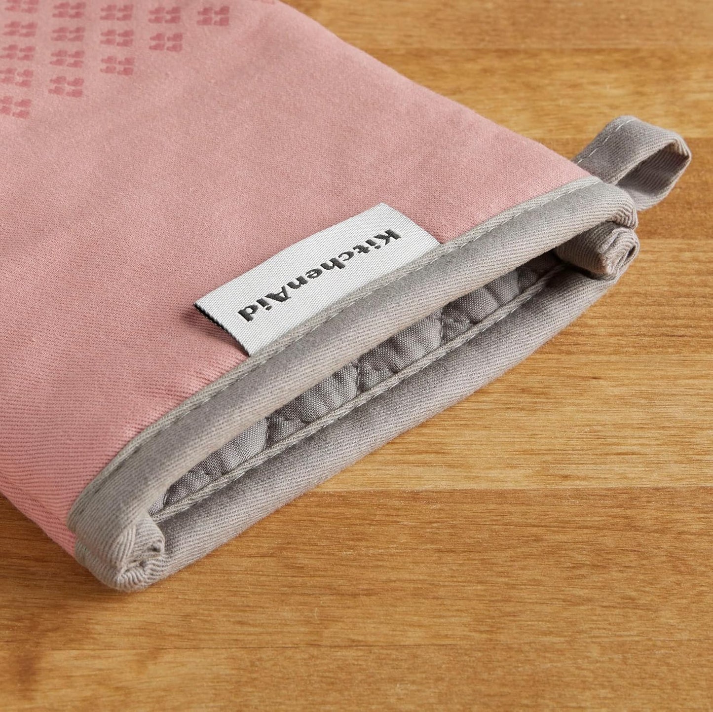 KitchenAid Asteroid Oven Mitt Set, Dried Rose 7"x12.5"