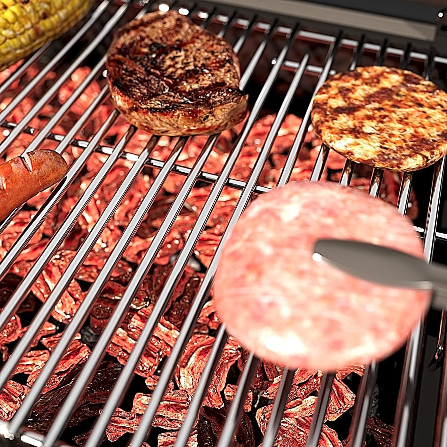 15/17/19 Inch Grill Cooking Grates Replacement for Weber Genesis II 300 and Genesis II LX 300 Series Gas Grills, Genesis II E&S 310 315 320 325 340