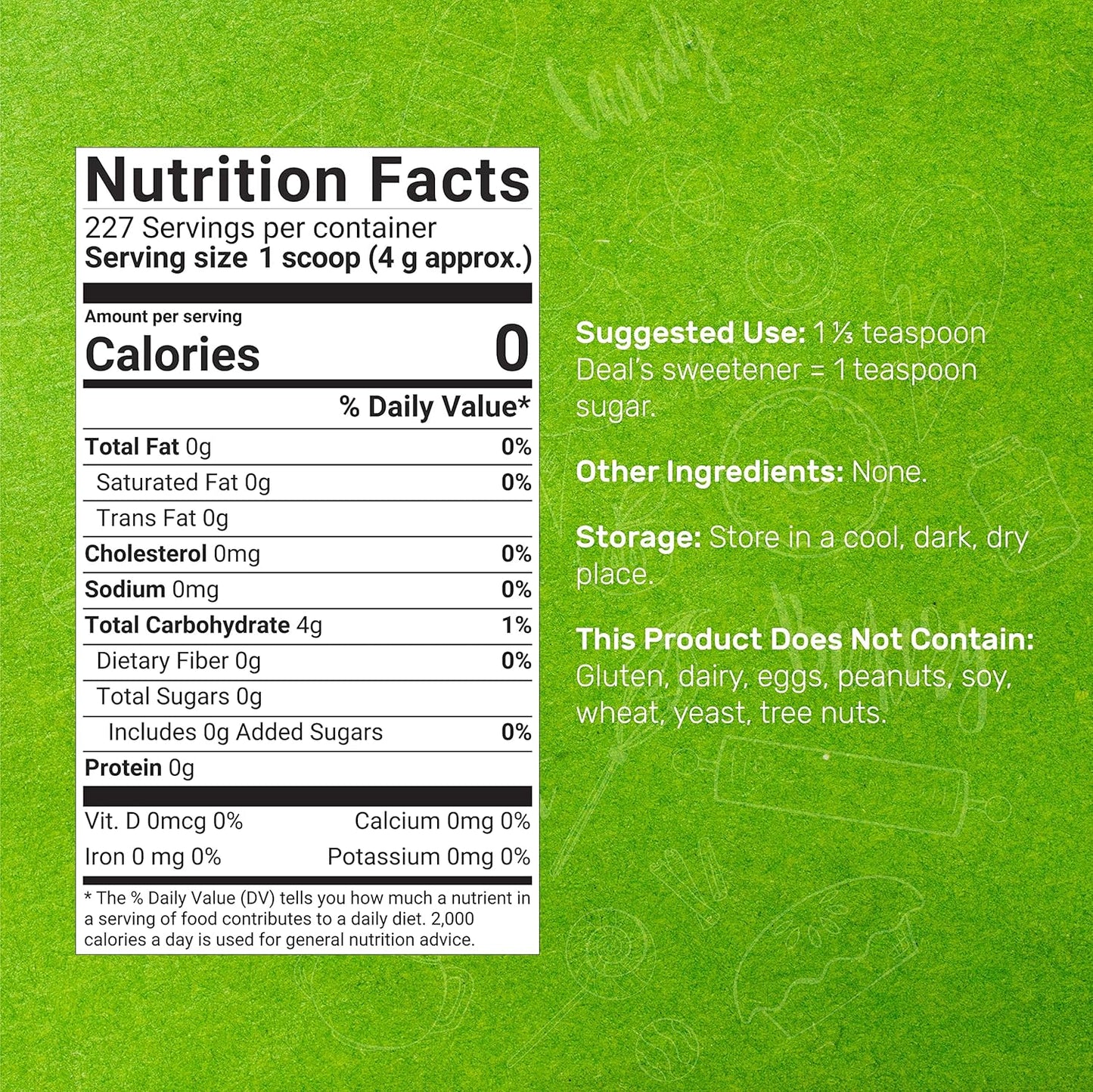 Allulose Sweetener 2 Pounds – Natural Sugar Subsitutes, No Aftertaste - Keto Friendly, Vegan, Zero Net Carb, Zero Calorie, Great for Cooking & Baking