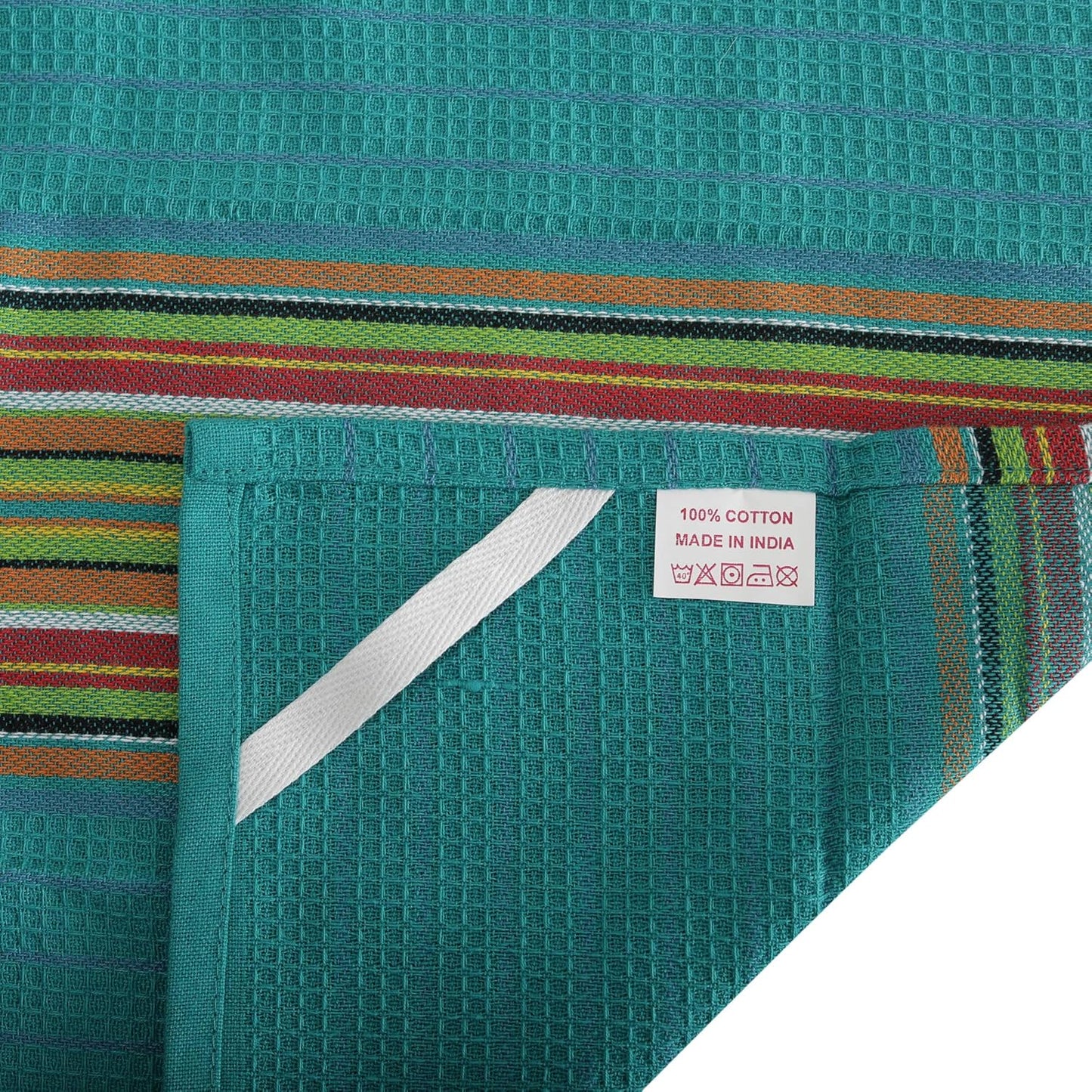 DG Collections 100% Cotton Salsa Kitchen Towels – 4 Pack, Super Absorbent Dish Towels, 16x28 Inch, Lint-Free, Durable Weave – Reusable Kitchen Cleaning Cloths for Home & Restaurants